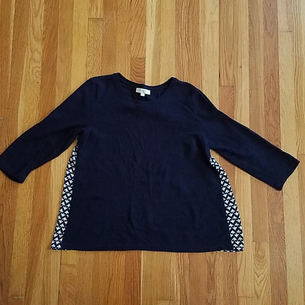 LOFT mixed media sweater